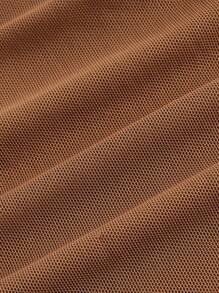 SHEIN ICON Lettuce Trim Ruched Mesh Overlay Asymmetrical Hem Bodycon Summer Skirt