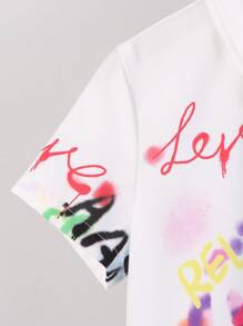 SHEIN 小男童字母圖案襯衫