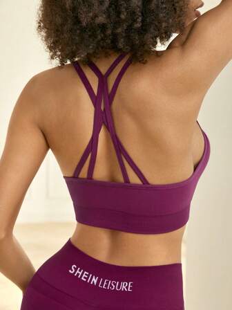 Lifespree 素色後背十字交叉運動型文胸