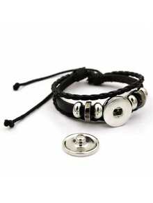 1pc European & American Zodiac Sign Bracelet - Black - View 6