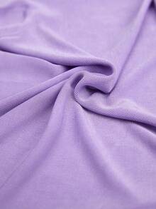 BizChic Off Shoulder Twist Front Top - Lilac Purple - View 6