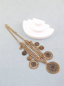 1 Hợp Kim Kẽm Thời Trang Đính Hạt Đôi & Vòng Trang Trí Vòng Cổ Cho Nữ Trang Trí Hàng Ngày - Đồng - Xem 2