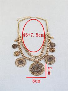 1 Hợp Kim Kẽm Thời Trang Đính Hạt Đôi & Vòng Trang Trí Vòng Cổ Cho Nữ Trang Trí Hàng Ngày - Đồng - Xem 3