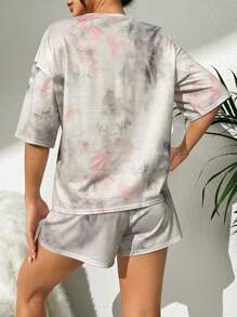 Bộ đồ PJ phía trước / Bộ Pajama có nút thắt dây buộc - Nhiều màu - Xem 2