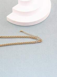 1 Hợp Kim Kẽm Thời Trang Đính Hạt Đôi & Vòng Trang Trí Vòng Cổ Cho Nữ Trang Trí Hàng Ngày - Đồng - Xem 7