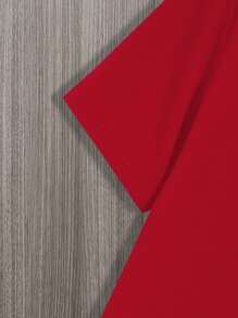 Manfinity Homme Men Letter Graphic Tee - Red - View 3