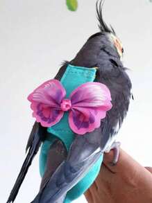 1pc Butterfly Decor Parrot Sanitary Pants For Bird For Cleaning - Pink - View 1