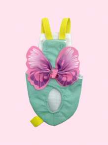 1pc Butterfly Decor Parrot Sanitary Pants For Bird For Cleaning - Pink - View 2