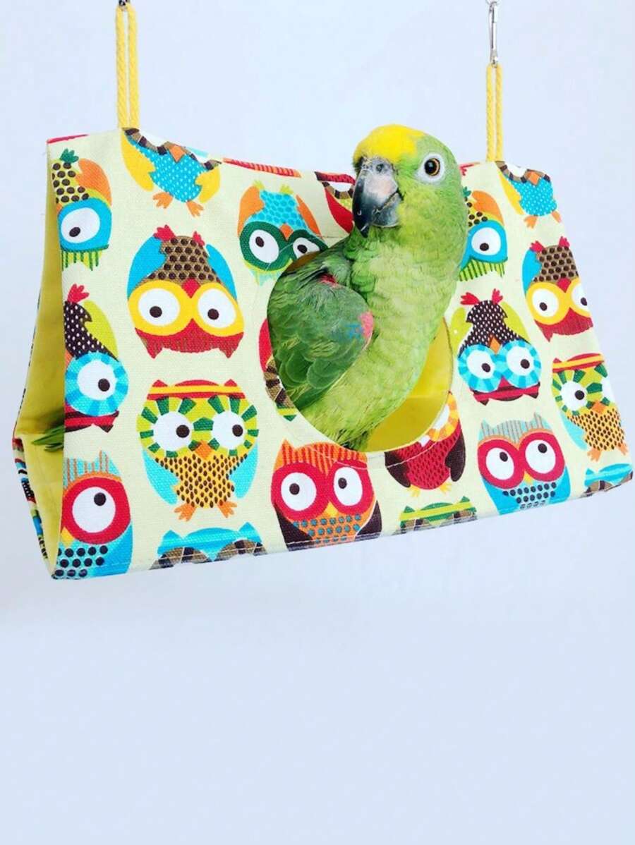 1 cái Cú Vẹt In Võng Cho Chim Ngủ - Màu vàng - Xem 1