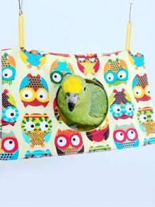 1 cái Cú Vẹt In Võng Cho Chim Ngủ - Màu vàng - Xem 5