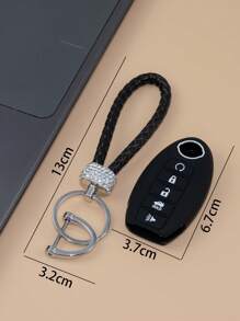 1 Set de llavero con decoración de diamantes de imitación y funda para llave de coche y destornillador Compatible con Nissan, funda para llavero - Multicolor - Ver 5