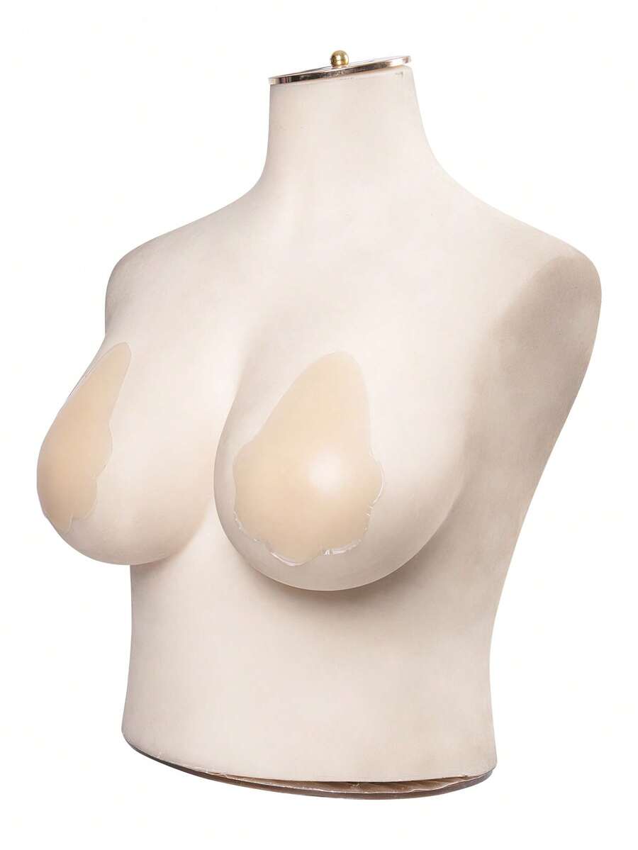 Talla grande 1 par Cubierta de pezón de silicona - Albaricoque - Ver 1