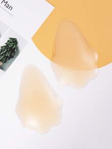 Talla grande 1 par Cubierta de pezón de silicona - Albaricoque - Ver 2