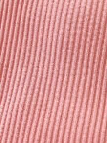 嬰兒2入組木耳邊條紋針織褶邊背心上衣 - 彩色 - 查看 6