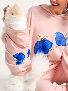 Juan Carlos Angleró 1 chiếc áo khoác thú cưng in hoa cho chó và mèo cho mùa xuân - Hồng - Xem 7