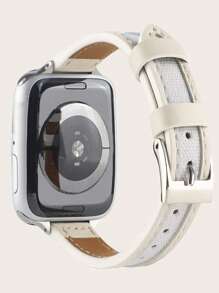 PU Watchband Compatible With Apple Watch - White - View 1