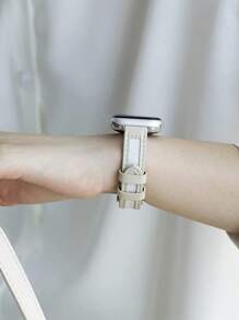 PU Watchband Compatible With Apple Watch - White - View 2