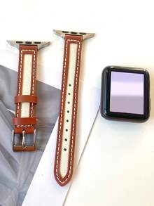 PU皮革錶帶適用於Apple Watch - 棕色 - 查看 2