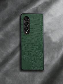 Ốp lưng điện thoại PU có thể gập lại họa tiết cá sấu - màu xanh lá - Xem 2