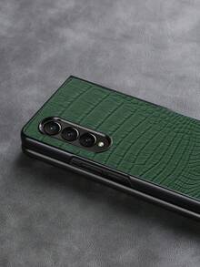 Ốp lưng điện thoại PU có thể gập lại họa tiết cá sấu - màu xanh lá - Xem 6