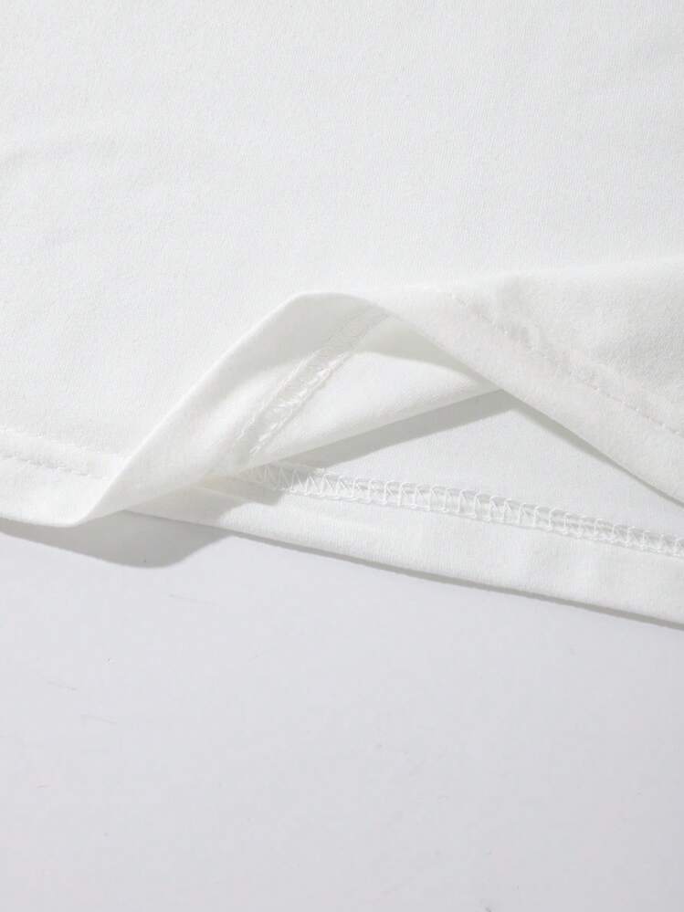 SHEIN EZwear Letter Graphic Tank Top - White - View 6