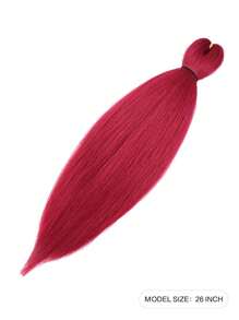 Pre Stretched Braiding Hair 26 Inch  Professional Soft Yaki Braiding Hair For Twist Braids Hot Water Setting Synthetic Crochet Hair Extensions - Hot Pink - View 2