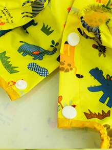 1入組卡通圖案寵物雨衣適用於狗狗和貓適用於下雨天