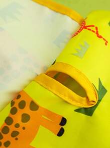 1入組卡通圖案寵物雨衣適用於狗狗和貓適用於下雨天