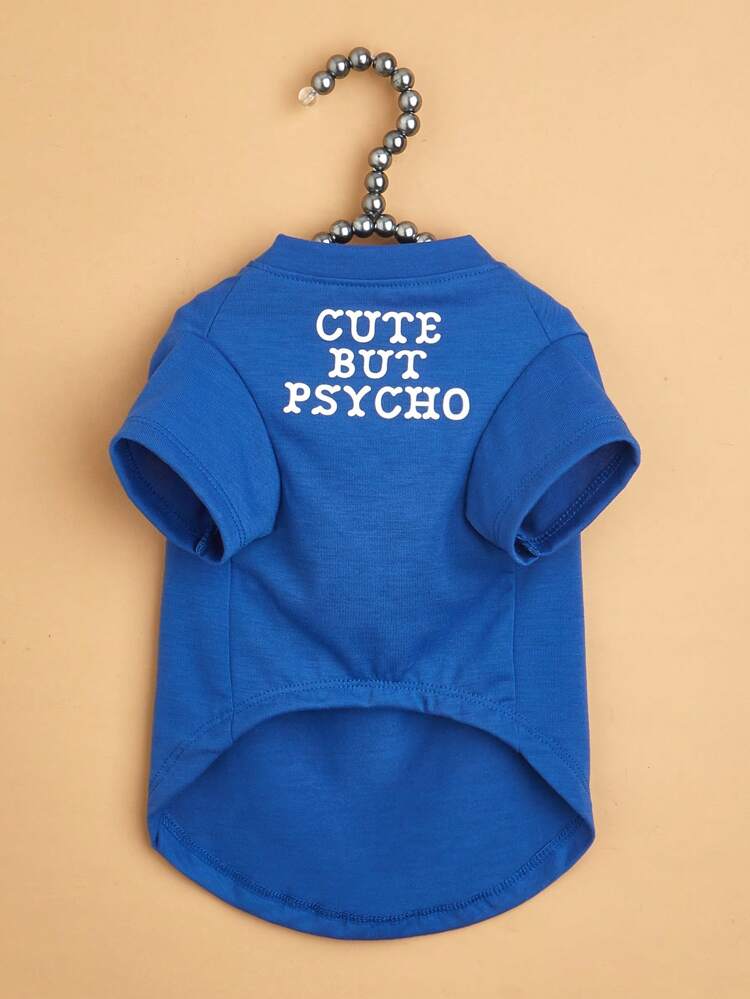 A Lightweight Pet Outfit For Cats And Dogs, Featuring A Letter-Printed Round-Neck T-Shirt, Suitable For Small Cats And French Bulldogs. Perfect For Wearing At Home Or Outdoors During Spring, Summer, And Autumn, Making Your Dog Happier. (The Product Runs Small, So It's Recommended To Buy 1-2 Sizes Larger)