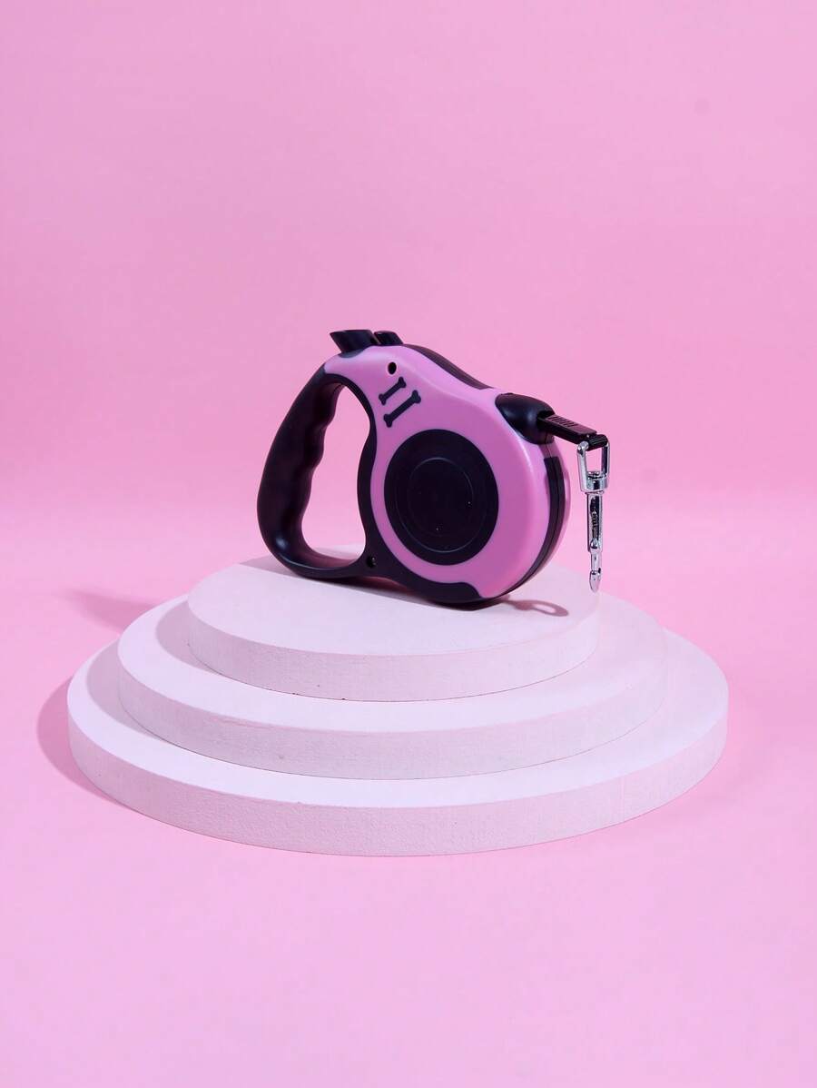 1 dây xích thú cưng có thể thu vào cho chó để chống mất - Hồng - Xem 1