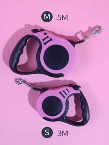 1 dây xích thú cưng có thể thu vào cho chó để chống mất - Hồng - Xem 4