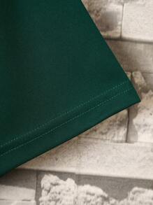 男士耳機圖案T恤 - 墨綠色 - 查看 5