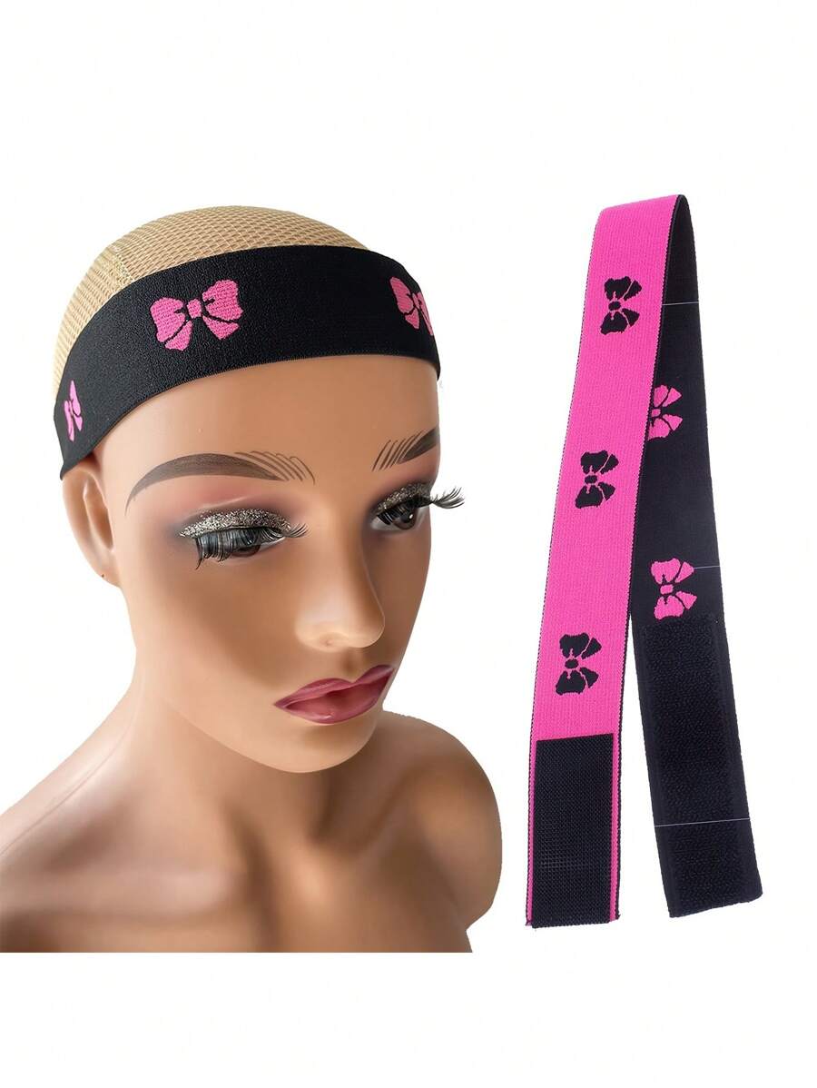 Băng Đô Tóc Giả Họa Tiết Nơ - Màu Hồng Tươi - Xem 1