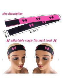 Băng Đô Tóc Giả Họa Tiết Nơ - Màu Hồng Tươi - Xem 3