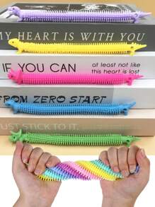 2/4/8pcs Random Color Rabbit Shaped Stretchy Fidget Toys For Teens, Stress Relief