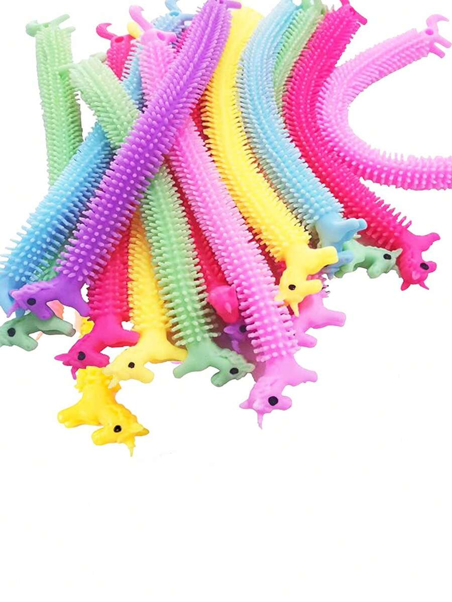 2/4/8 chiếc Mì Ý co giãn hình thỏ màu sắc ngẫu nhiên, đồ chơi giải tỏa căng thẳng cho thanh thiếu niên