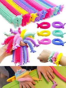 2/4/8 chiếc Mì Ý co giãn hình thỏ màu sắc ngẫu nhiên, đồ chơi giải tỏa căng thẳng cho thanh thiếu niên - Nhiều màu - Xem 4