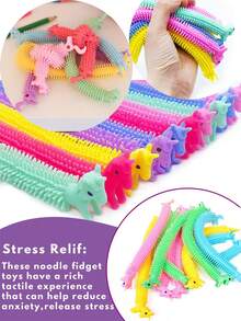 2/4/8 chiếc Mì Ý co giãn hình thỏ màu sắc ngẫu nhiên, đồ chơi giải tỏa căng thẳng cho thanh thiếu niên - Nhiều màu - Xem 6