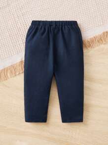 Baby Boy Solid Button Front Pants