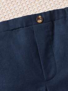 Baby Boy Solid Button Front Pants