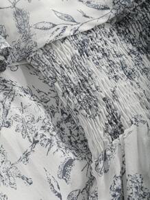 DAZY Plant Print Ruffle Hem Dress Sundress - Multicolor - View 7