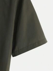 Manfinity Homme Men Solid Button Up Shirt - Army Green - View 6