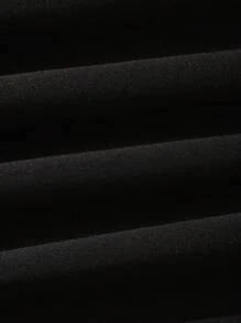 Manfinity Dauomo 男士標語圖案腰部抽繩衛褲 - 黑色 - 查看 6