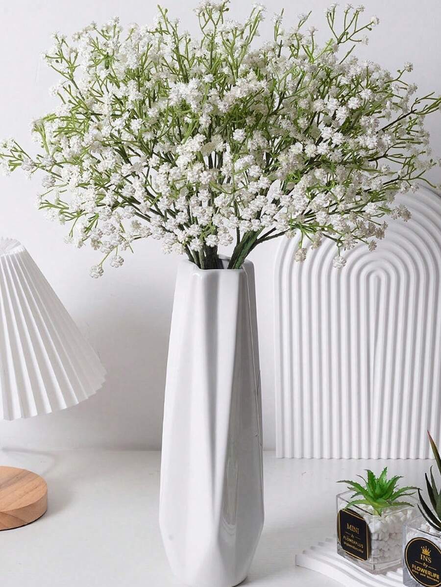 3入組/套塑料人造花浪漫人造花棒適用於婚禮派對和家居裝飾