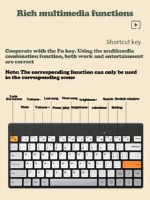 BOW Bàn phím không dây di động 1 cái - màu đen - Xem 6