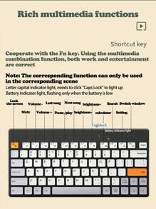 BOW Bàn phím không dây di động 1 cái - màu đen - Xem 8