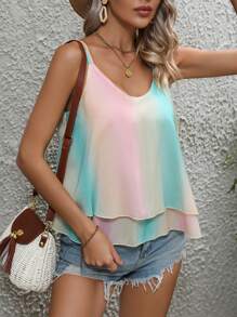 Breezaya Top de tirantes de ombré