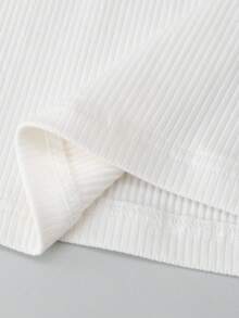 SHEIN Chicas Top halter unicolor - Blanco - Ver 7