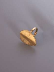 1 chiếc nhẫn trang trí hình học bằng thép không gỉ thời trang cho phụ nữ để trang trí hàng ngày - Vàng - Xem 2