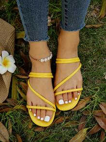 Dép bệt Nữ - Màu vàng - Xem 4